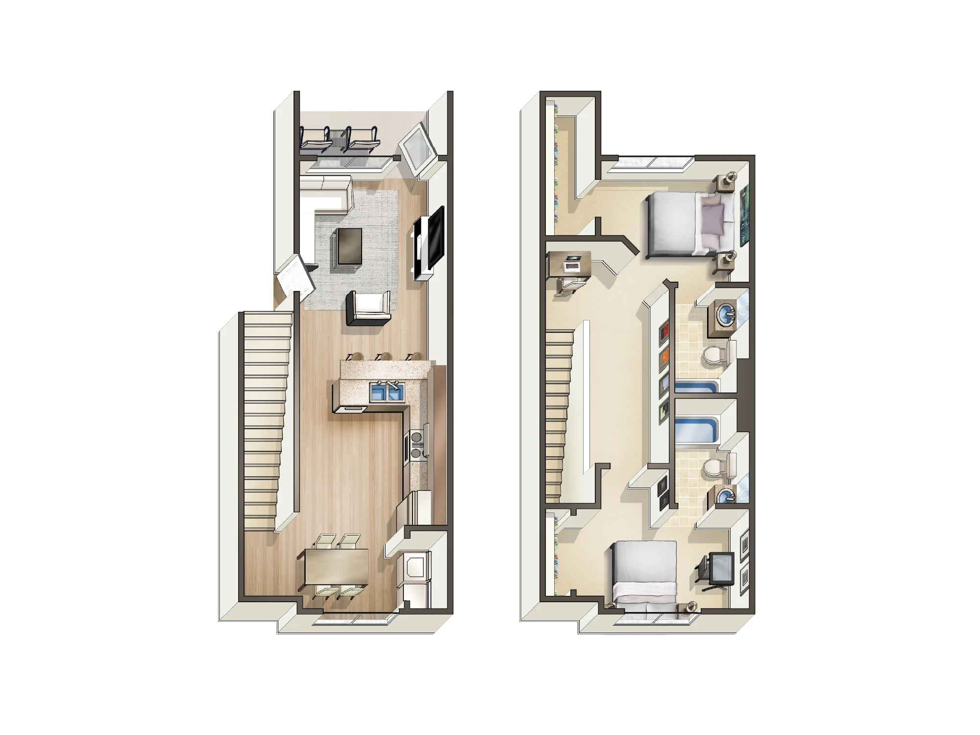 E - 2 Bed / 2 Bath - 1,086 sq. ft - Starting at $755